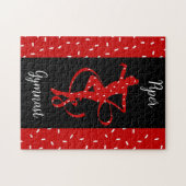 Kerstritmische gymnastiek Rood Snoep Sprinkle Legpuzzel (Horizontaal)