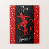 Kerstritmische gymnastiek Rood Snoep Sprinkle Legpuzzel (Verticaal)