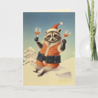 kerstritten feestdagen kaart