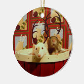 kerstritten keramisch ornament (Links)