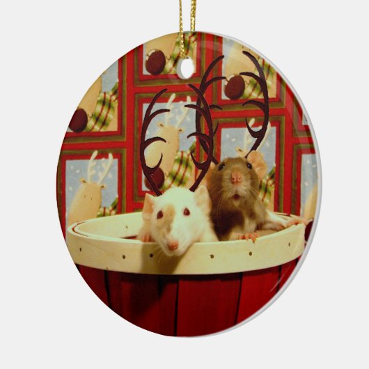 kerstritten keramisch ornament (Links)