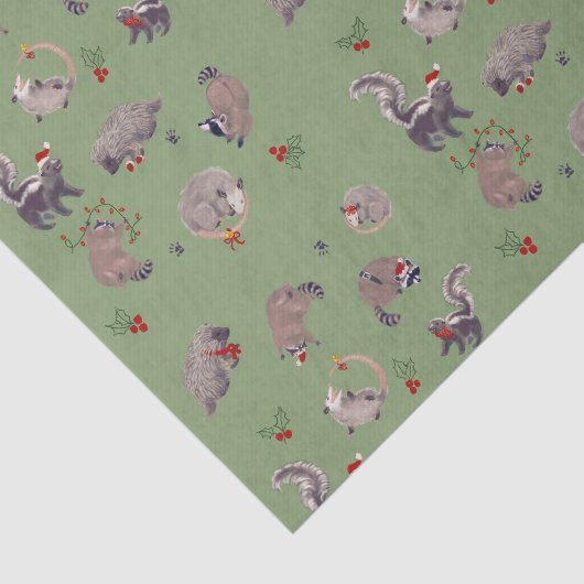 kerstritten tissuepapier (Detail)