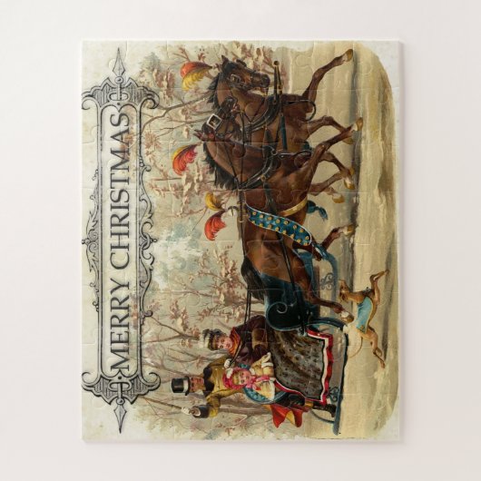  kerstrittrede met Merry Legpuzzel (Verticaal)