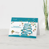 Kerstrivierboom met binnenste bericht kaart (Voorkant)