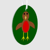 KerstRobin Acrylic Ornament (voorkant)