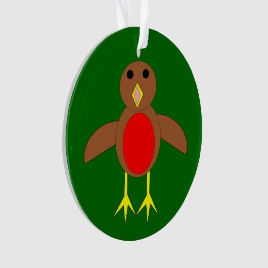 KerstRobin Acrylic Ornament (voorkant)