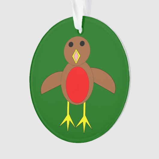 KerstRobin Acrylic Ornament (voorkant)