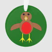 KerstRobin Acrylic Ornament (voorkant)