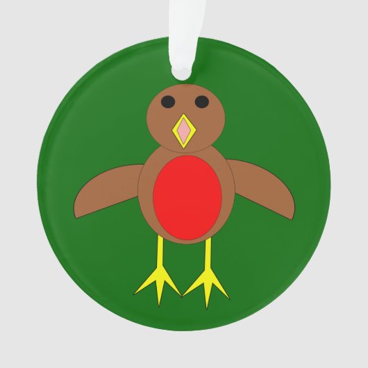 KerstRobin Acrylic Ornament (voorkant)