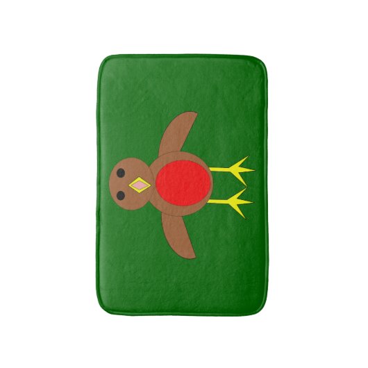 KerstRobin Bath Mat (Voorkant Verticaal)