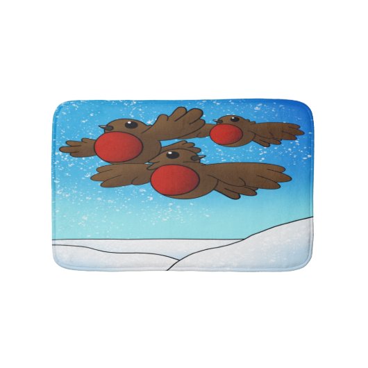 KerstRobin Birds Badmat (Voorkant)