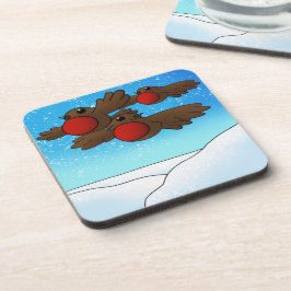 KerstRobin Birds Bier Onderzetter