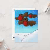 KerstRobin Birds Kaart (Voorkant / Achterkant in situ)