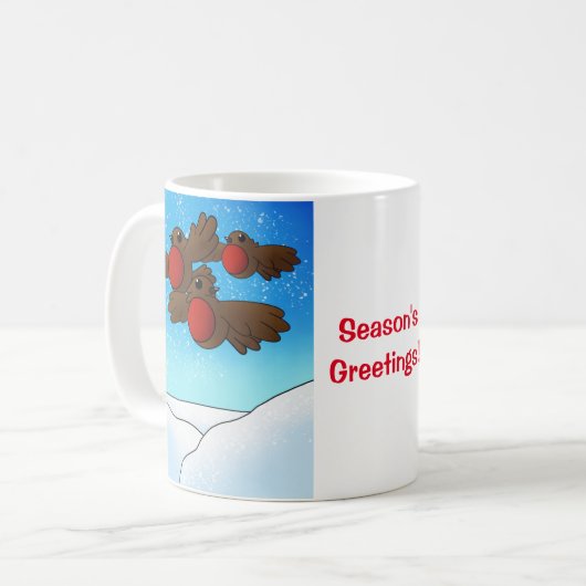 KerstRobin Birds Koffiemok (Voorkant links)