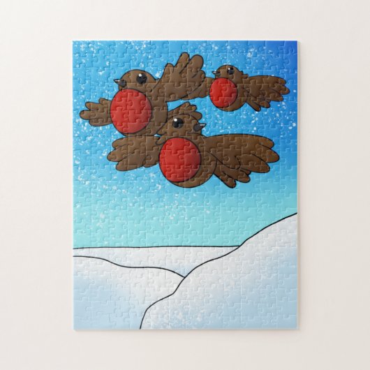 KerstRobin Birds Legpuzzel (Verticaal)