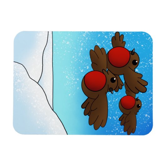 KerstRobin Birds Magnet Magneet (Horizontaal)