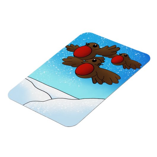 KerstRobin Birds Magnet Magneet (Linkerzijde)