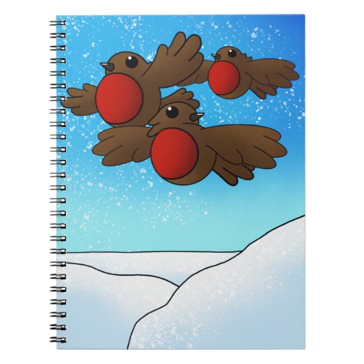 KerstRobin Birds Notitieboek (Voorkant)