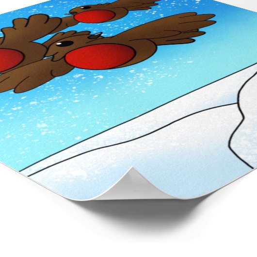 KerstRobin Birds Poster (Hoek)