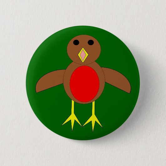 KerstRobin Button (Voorkant)