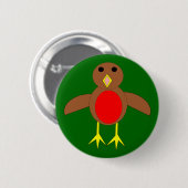 KerstRobin Button (Voorkant /achterkant)