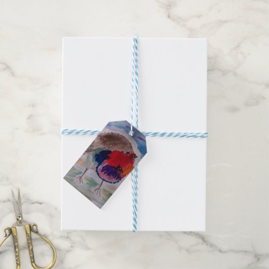 KerstRobin Cadeaulabel (Met Touw)