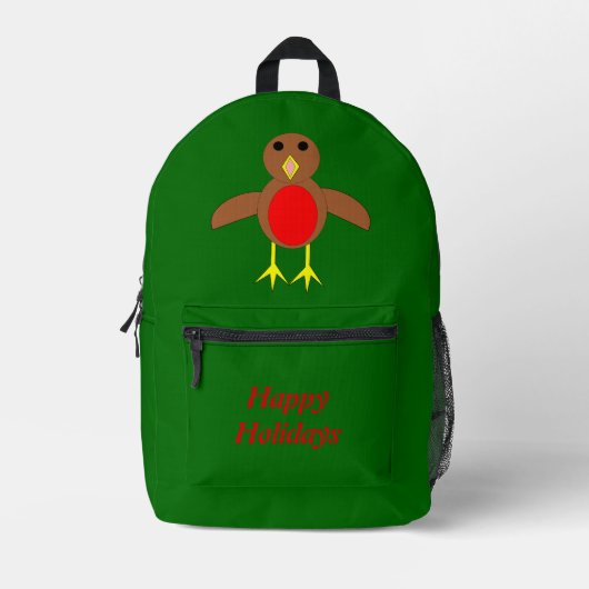 kerstRobin Custom Bedrukte Rugzak (Voorkant)