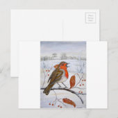 KerstRobin Feestdagenkaart (Voorkant / Achterkant)