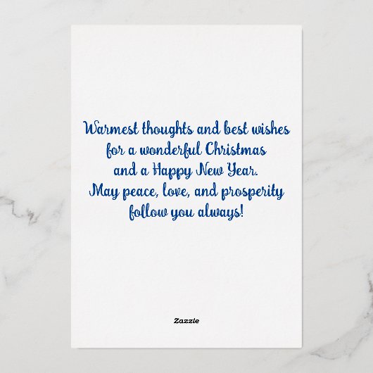 KerstRobin Folie Feestdagenkaart (Achterkant)