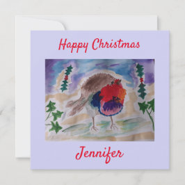 KerstRobin - Gepersonaliseerde Kaart met kerstmis