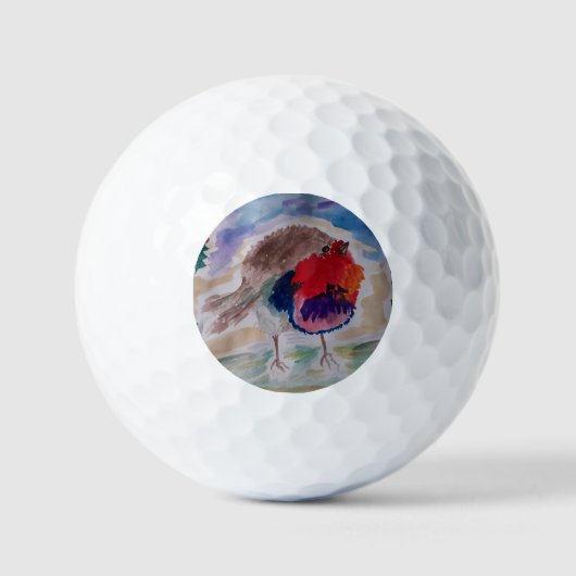 KerstRobin Golfballen (Voorkant)