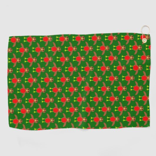 KerstRobin Golfhanddoek (Horizontaal)