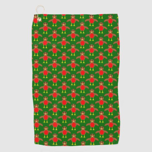 KerstRobin Golfhanddoek (Voorkant)