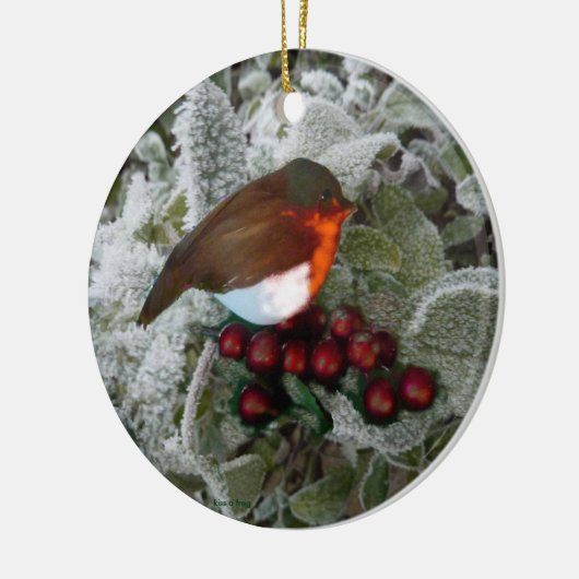 KerstRobin Keramisch Ornament (Links)