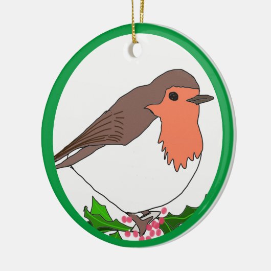 KerstRobin Keramisch Ornament (Links)