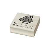 kerstRobin Kinder cadeaulabel Rubberstempel (Stempel)