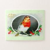 Kerstrobin Legpuzzel (Horizontaal)