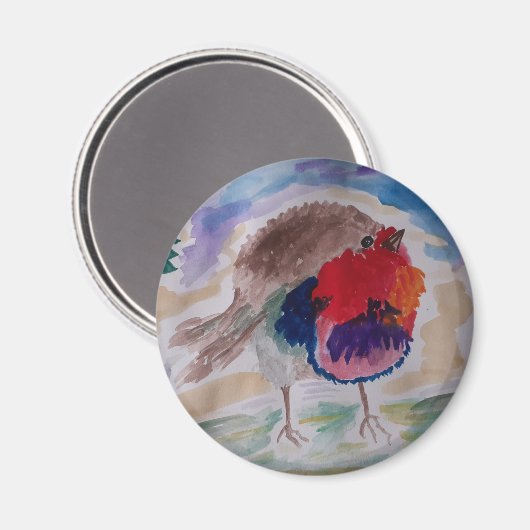 KerstRobin Magnet (Voorkant / Achterkant)