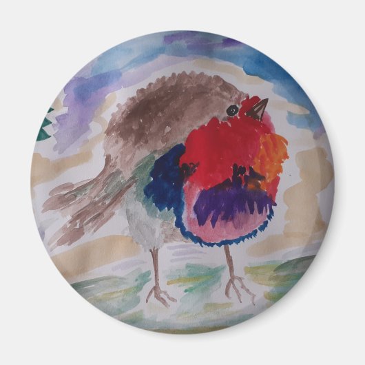 KerstRobin Magnet (Voorkant)