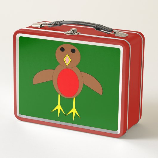 KerstRobin Metal Lunch Box (Voorkant)