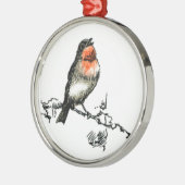 KerstRobin Metalen Ornament (Links)