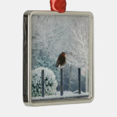 KerstRobin Metalen Ornament (Rechts)