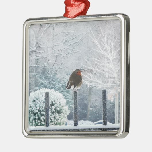 KerstRobin Metalen Ornament (Links)