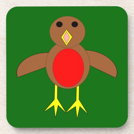 KerstRobin Onderzetter (Voorkant)