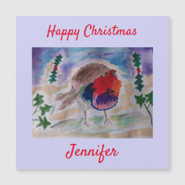 KerstRobin Persoonlijke Kaart voor Kerstmis met Ma