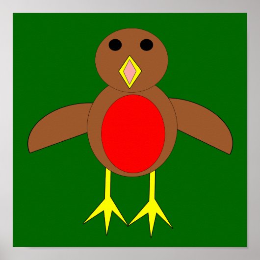 kerstRobin Poster (Voorkant)