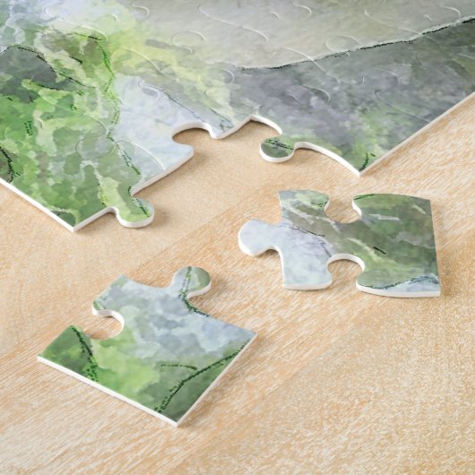 KerstRobin Redborst Winter Waterverf Legpuzzel (Zijkant)