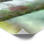 KerstRobin Redborst Winter Waterverf Poster (Hoek)