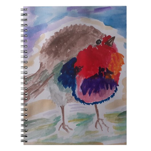 KerstRobin Spiral Notitieboek (Voorkant)