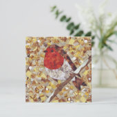 kerstRobin Square-groetings-kaart, blank Feestdagenkaart (Staand voorkant)